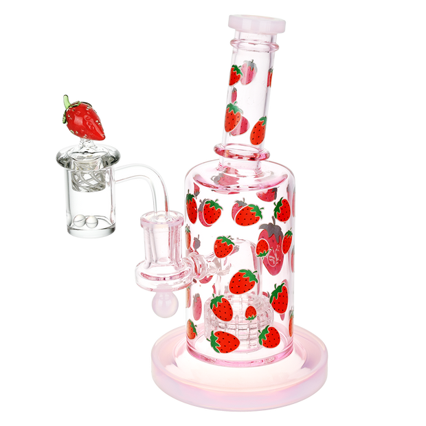 Pulsar Fruit Series Wax Pipe Duo | Strawberry Cough | Dab Rig | Front View