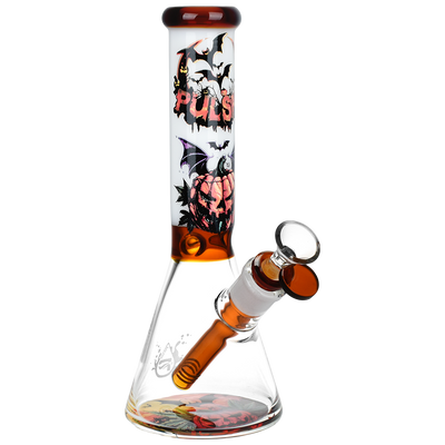 Pulsar Halloween Scene Beaker Bong | Front View