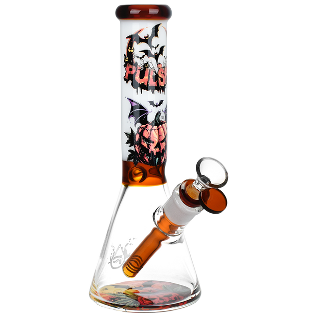 Pulsar Halloween Scene Beaker Bong | Front View