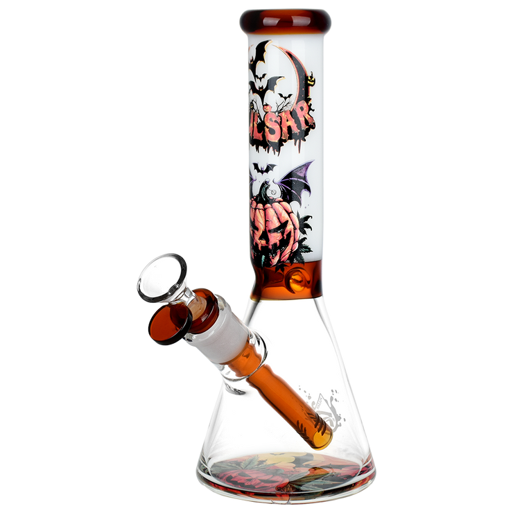 Pulsar Halloween Scene Beaker Bong | Front View