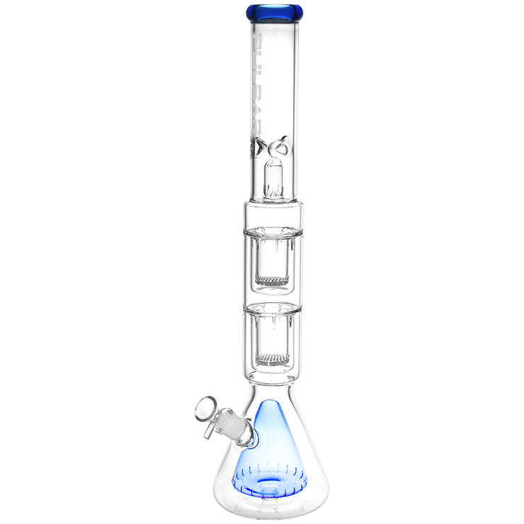 Pulsar High Rise Trinity Beaker Bong | Transparent Blue