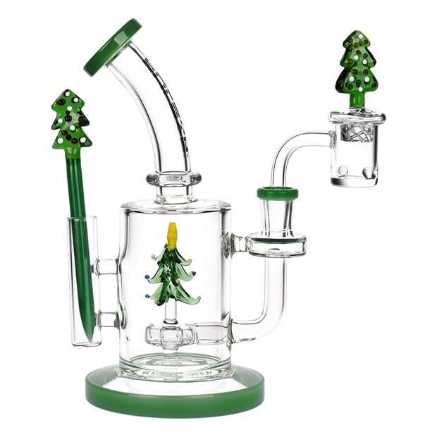 Pulsar Holidaze Dab Rig Set | Chrismas Tree | Side View