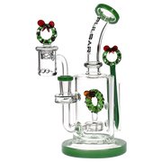 Pulsar Holidaze Dab Rig Set | Wreath | Front View