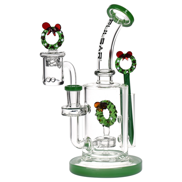 Pulsar Holidaze Dab Rig Set | Wreath | Front View