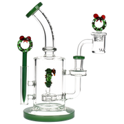 Pulsar Holidaze Dab Rig Set | Wreath | Side View