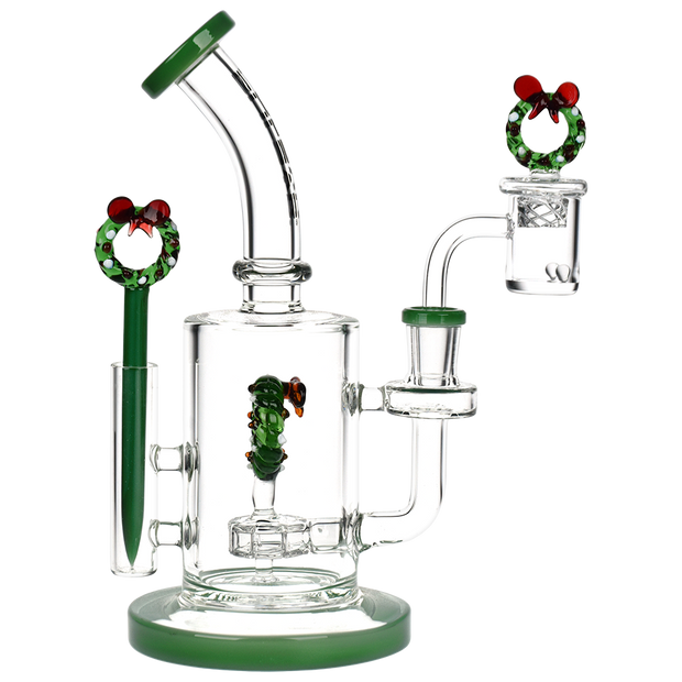 Pulsar Holidaze Dab Rig Set | Wreath | Side View