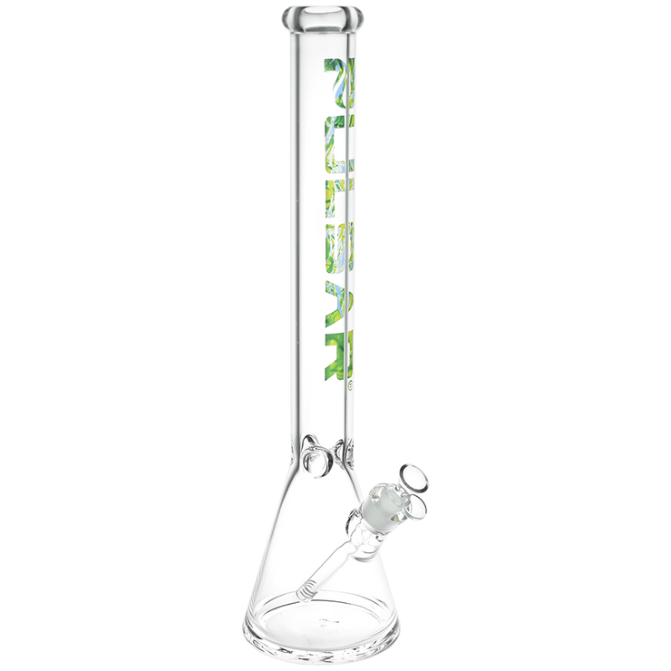 Pulsar Illustrated Logo Beaker Bong | Extra Large Size | Green