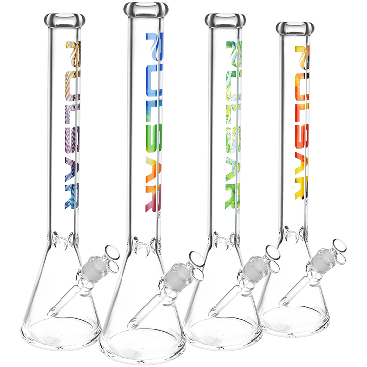 Pulsar Illustrated Logo Beaker Bong | Extra Large Size | 