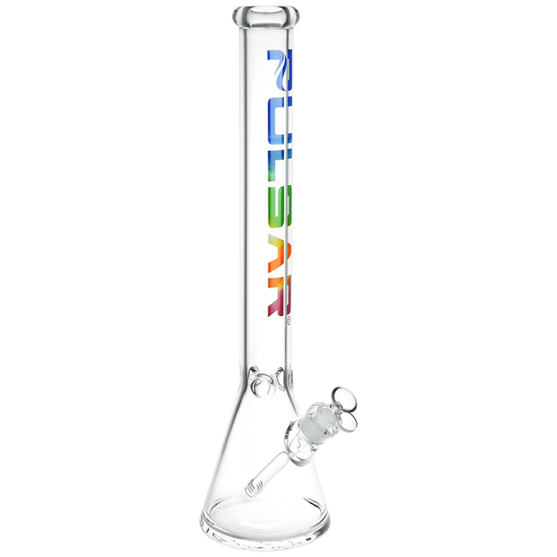 Pulsar Illustrated Logo Beaker Bong | Extra Large Size | Rainbow