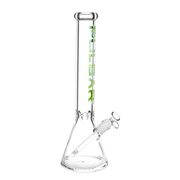 Pulsar Illustrated Logo Beaker Bong | Large Size | Green