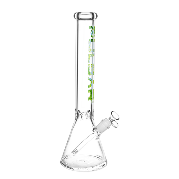 Pulsar Illustrated Logo Beaker Bong | Large Size | Green