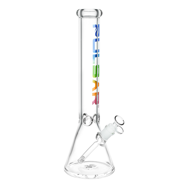 Pulsar Illustrated Logo Beaker Bong | Large Size | Rainbow