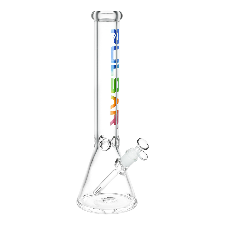 Pulsar Illustrated Logo Beaker Bong | Large Size | Rainbow