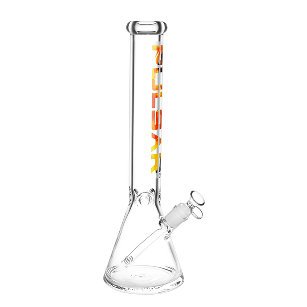 Pulsar Illustrated Logo Beaker Bong | Large Size | Red