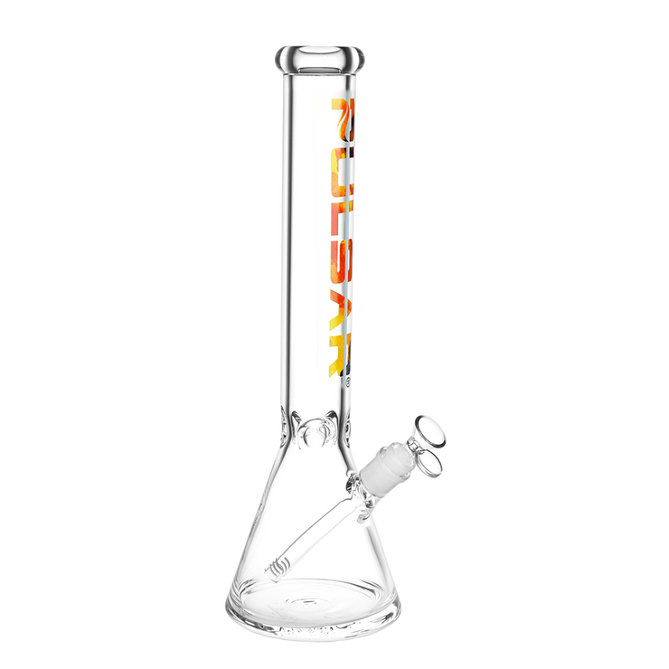 Pulsar Illustrated Logo Beaker Bong | Large Size | Red