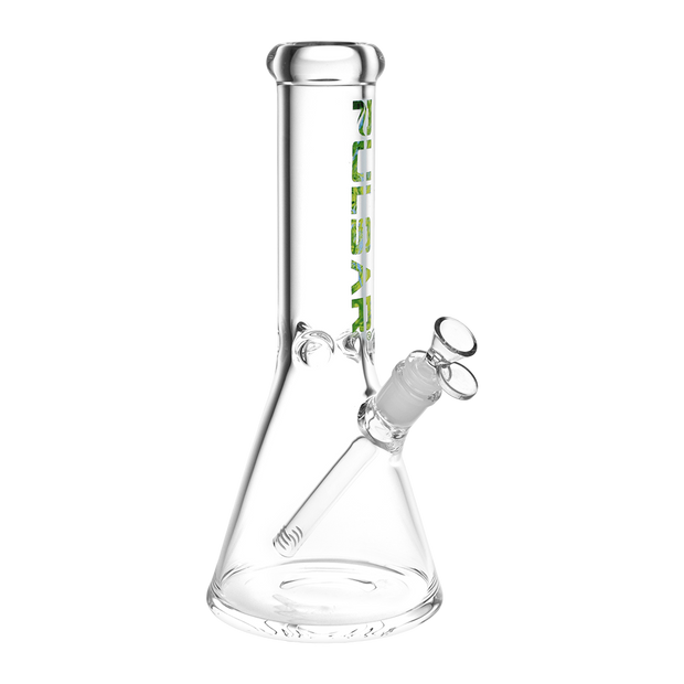 Pulsar Illustrated Logo Beaker Bong | Medium Size | Green