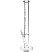 Pulsar Illustrated Logo Straight Tube Bong | Extra Large Size | Back View