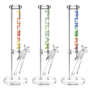 Pulsar Illustrated Logo Straight Tube Bong | Large Size | Group