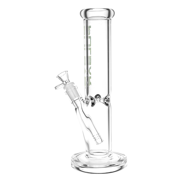 Pulsar Illustrated Logo Straight Tube Bong | Medium Size | Back View