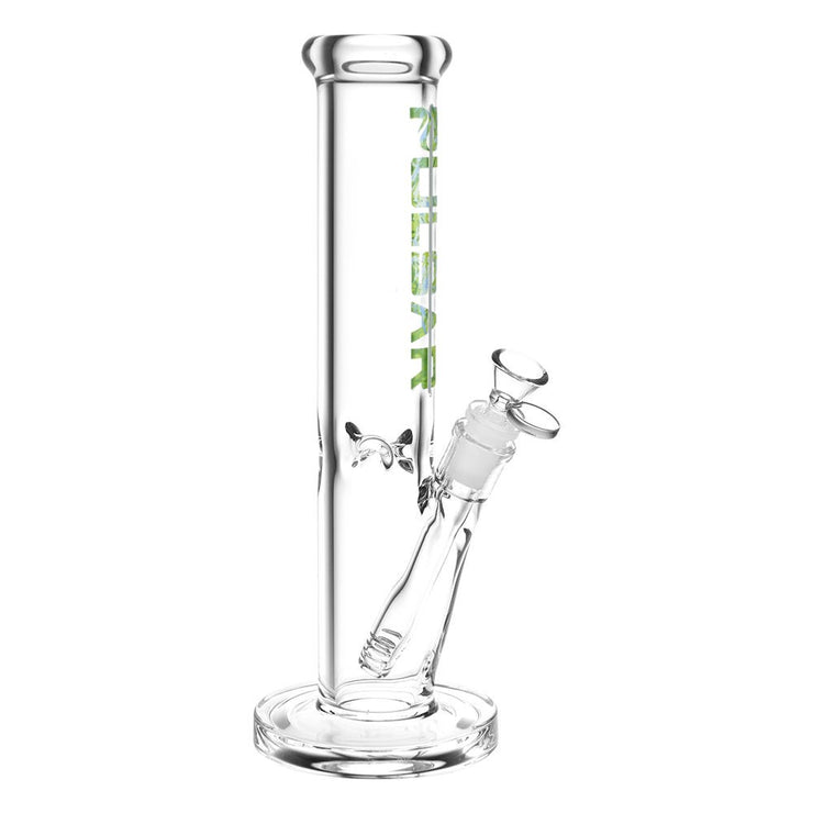 Pulsar Illustrated Logo Straight Tube Bong | Medium Size | Green