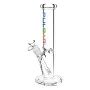 Pulsar Illustrated Logo Straight Tube Bong | Medium Size | Rainbow