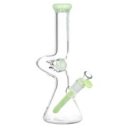 Pulsar Kinked Marble Beaker Bong | Green