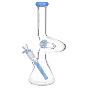 Pulsar Kinked Marble Beaker Bong | Side View