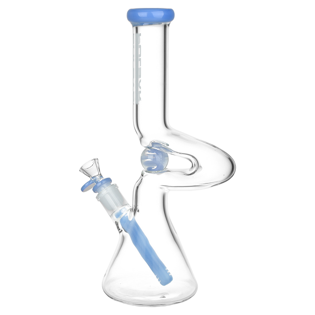 Pulsar Kinked Marble Beaker Bong | Side View