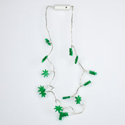 Pulsar LED Hemp Leaf Necklace | Full String View