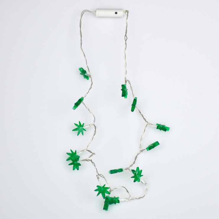 Pulsar LED Hemp Leaf Necklace | Full String View