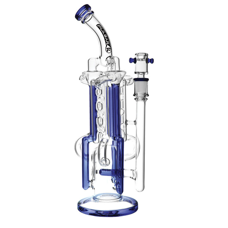 Pulsar Space Station Recycler Bong | Blue