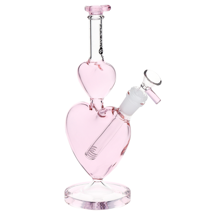 Pulsar Stacked Hearts Bong | Front View