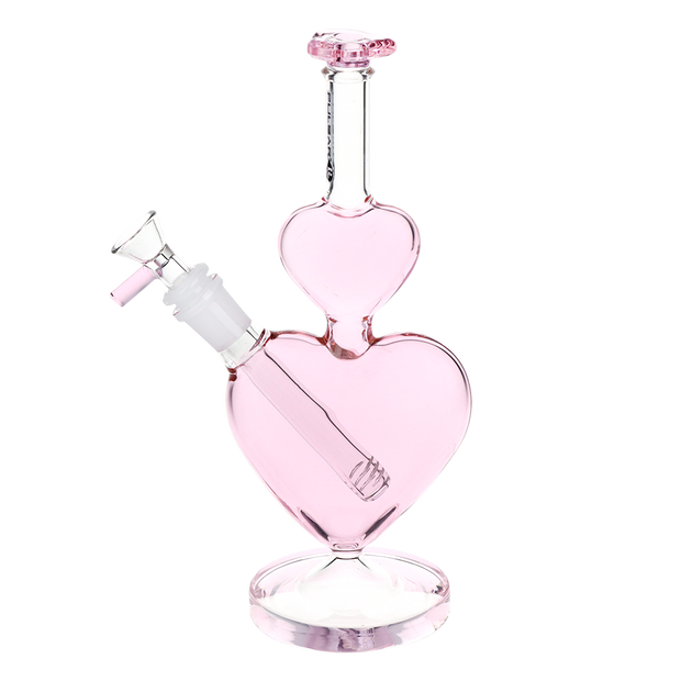 Pulsar Stacked Hearts Bong | Side View