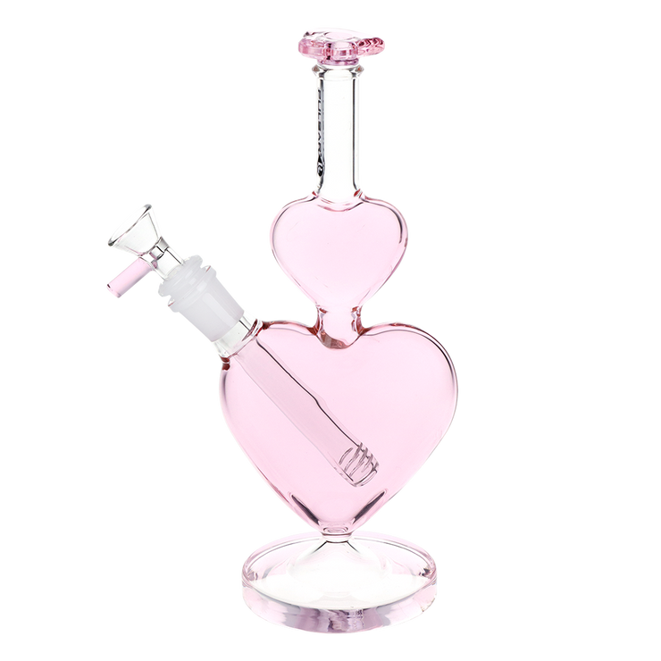 Pulsar Stacked Hearts Bong | Side View