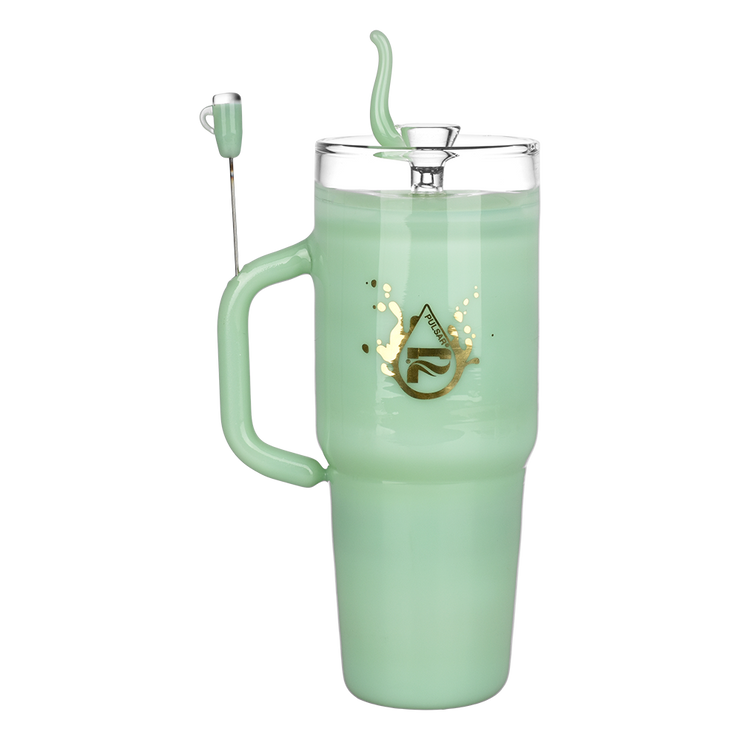 Pulsar Stonely Cup Bong | Green | Back View