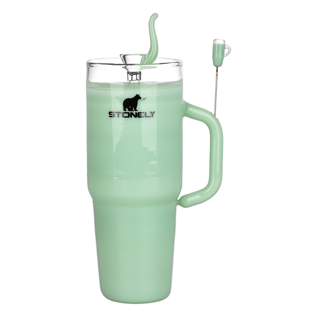 Pulsar Stonely Cup Bong | Green | Front View