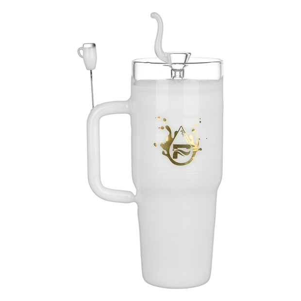 Pulsar Stonely Cup Bong | White | Back View