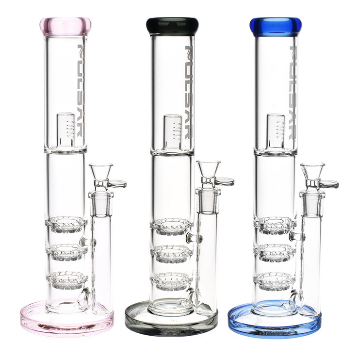 Pulsar Triple Turbine Perc Straight Tube Bong | Group