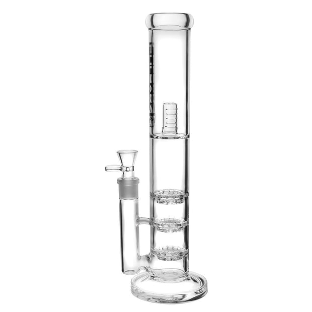 Pulsar Triple Turbine Perc Straight Tube Bong | Side View