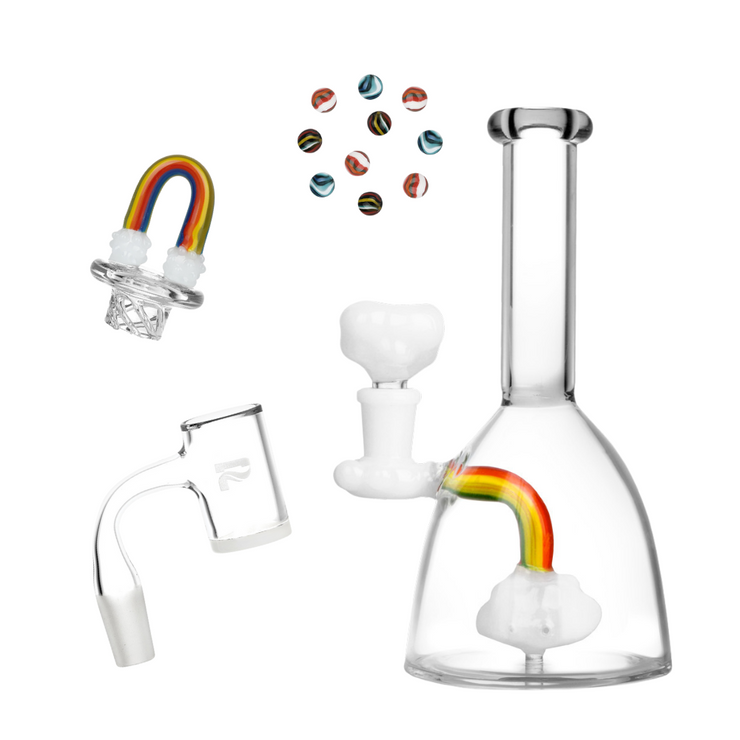 Rainbow Cloud Rig, Banger, Pearls, & Carb Cap Bundle | Contents