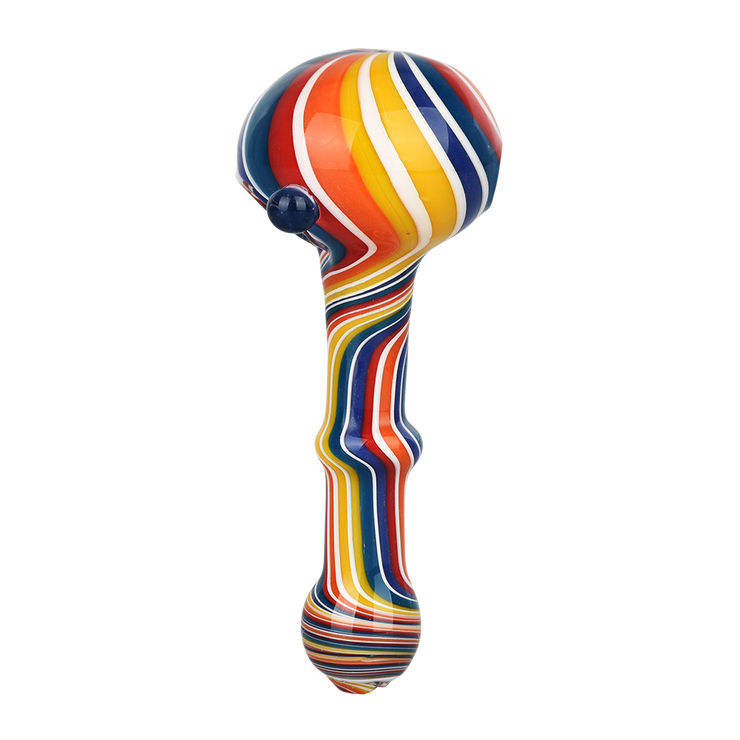 Rainbow Stripes Spoon Pipe | Back View