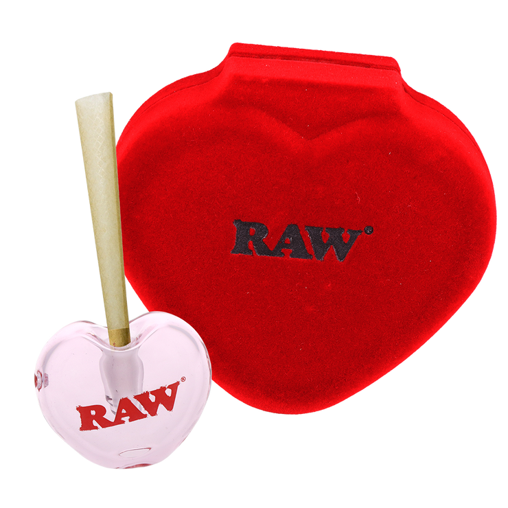 RAW Rose Heart Cone Holder | Pipe & Matching Velvet Case