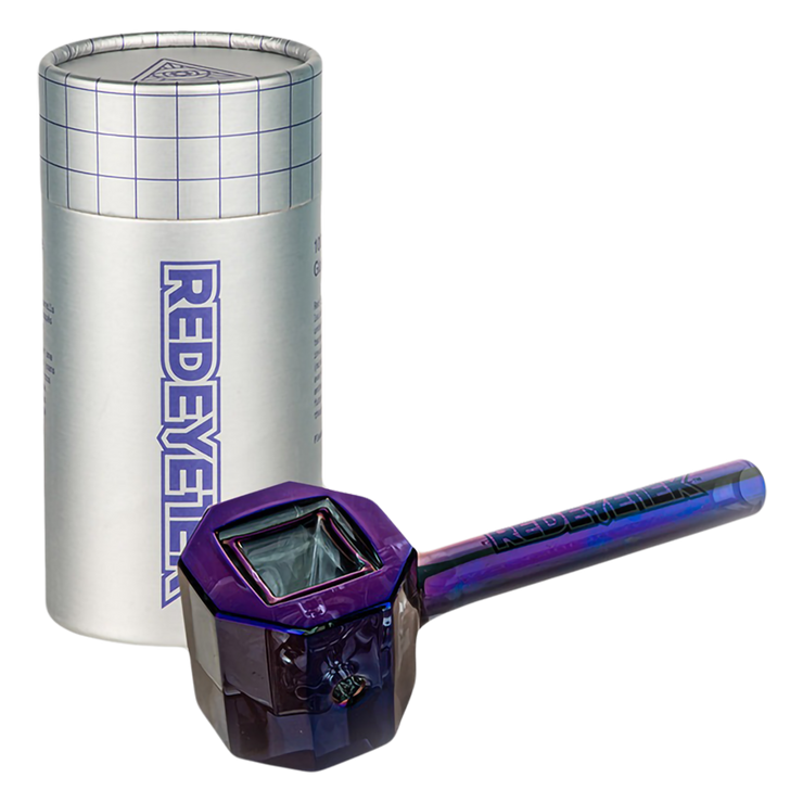 Red Eye Tek Infinity Bowl Octagon Hand Pipe | Blue Packaging