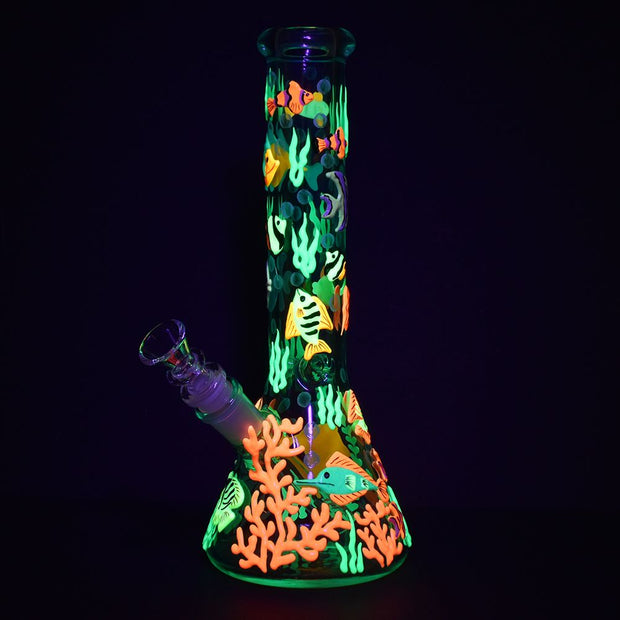 Reef Riot Glow Beaker Bong | Glow In The Dark