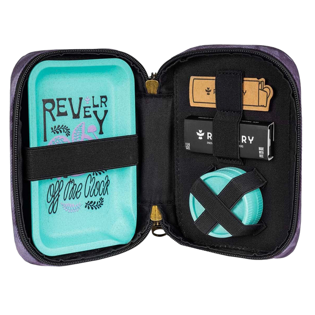 Revelry Traveler Smell Proof Rolling Kit | Tie Dye | Open View