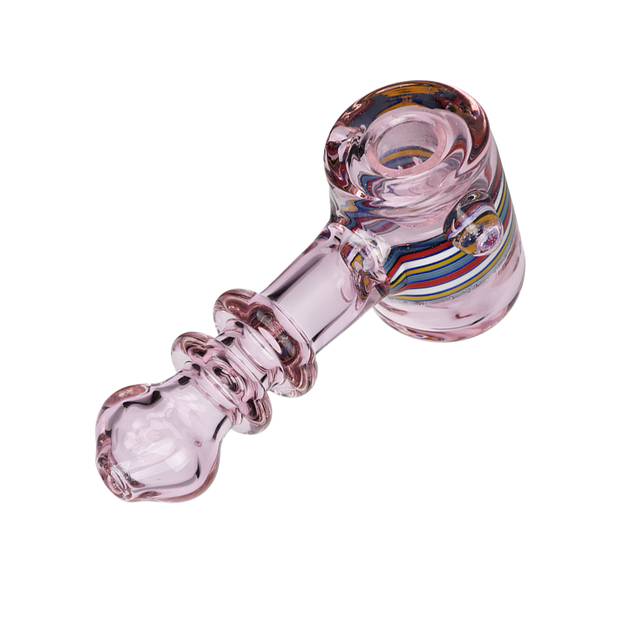 Rosy Retro Hammer Hand Pipe | Top View