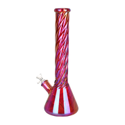 Ruby Luster Beaker Bong | Back View