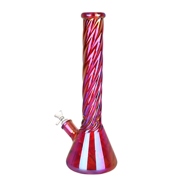 Ruby Luster Beaker Bong | Back View