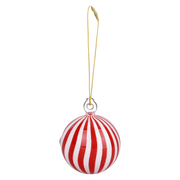 Santa's Secret Hangable Ornament Hand Pipe | Peppermint Ball | Front View