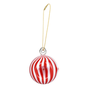 Santa's Secret Hangable Ornament Hand Pipe | Peppermint Ball | Back View